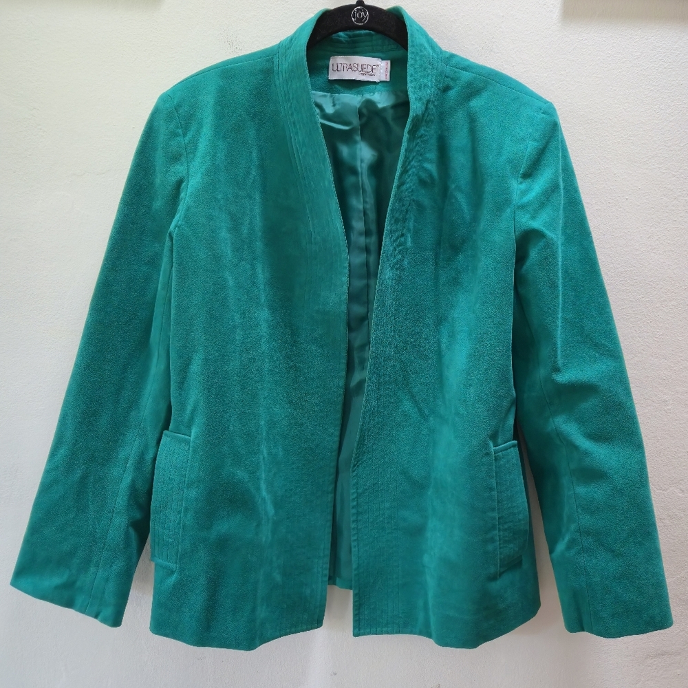 Ultra Suede Union Made Teal Blazer